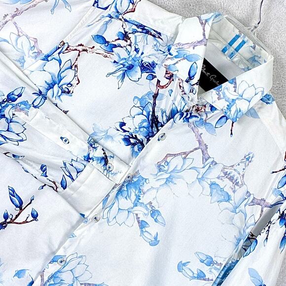 Robert Graham Other - Robert Graham Shirt Men L Blue Floral Windsor Classic Fit Going Out Clubwear Y2K